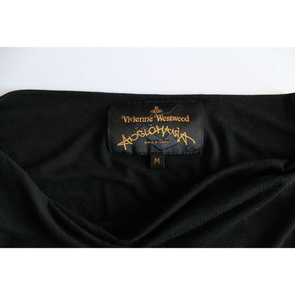 Vivienne Westwood Anglomania Vian Draped-front Jersey Dress Black Size Medium - Picture 5 of 6